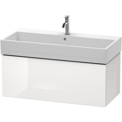 Meuble sous-vasque L-CUBE 394x984x459mm blanc brillant