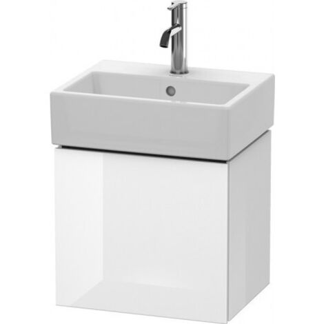 Meuble sous-vasque L-CUBE 400x434x341mm ouverture droite lin