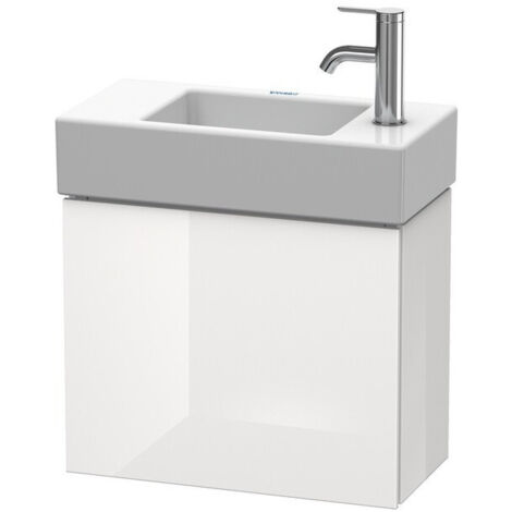 Meuble sous-vasque L-CUBE 400x480x240mm ouverture droite basalt mat