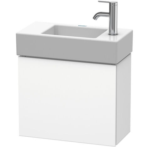 Meuble sous-vasque L-CUBE 400x480x240mm ouverture gauche blanc mat