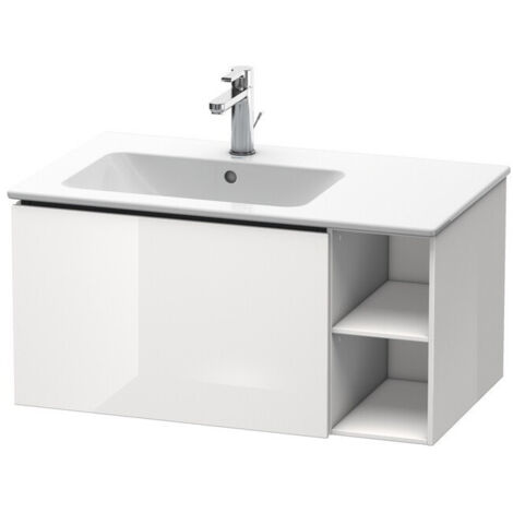Meuble sous-vasque L-CUBE 400x820x481m avec éclairagecken li blanc mat