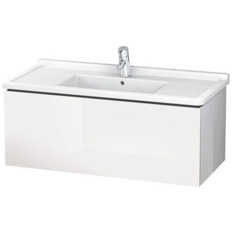 Meuble sous-vasque L-CUBE 469x1020x408mm blanc brillant