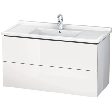 Meuble sous-vasque L-CUBE 469x1020x558mm blanc mat