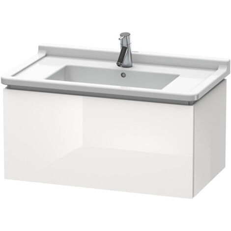 Meuble sous-vasque L-CUBE 469x820x408mm blanc brillant