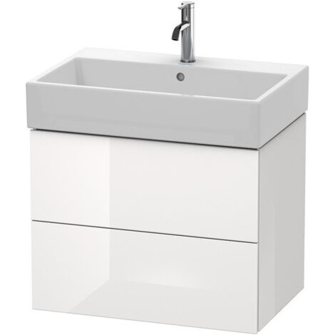 Meuble sous-vasque L-CUBE 544x684x459mm blanc brillant