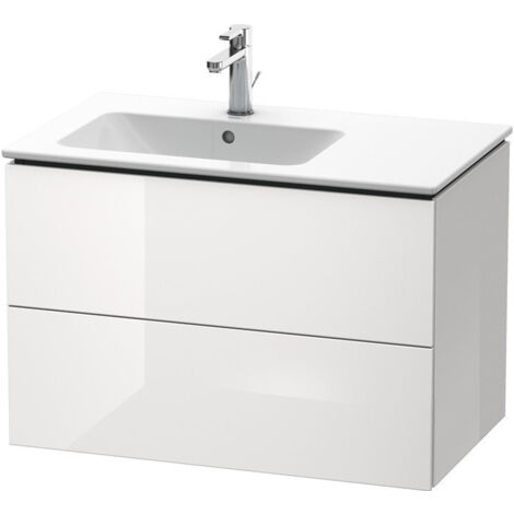 Meuble sous-vasque L-CUBE 550x820x481m avec éclairage li blanc brillant