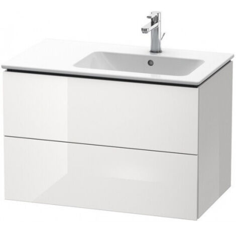 Meuble sous-vasque L-CUBE 550x820x481m avec éclairage re noyer foncé