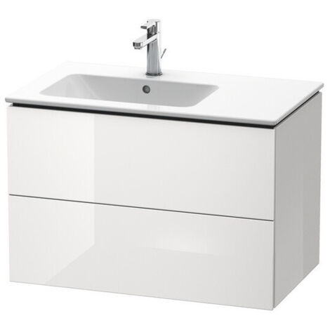 Meuble sous-vasque L-CUBE 550x820x481m avec éclairagecken li blanc mat