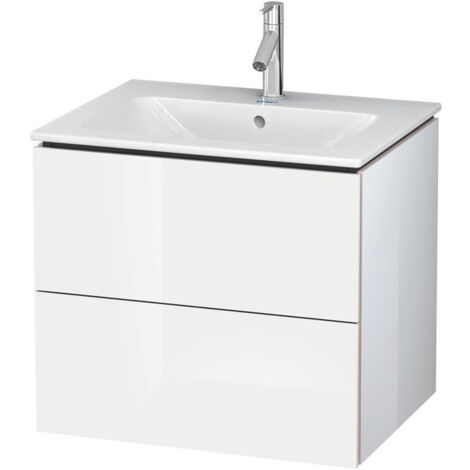 Meuble sous-vasque L-CUBE 620x481x550mm blanc brillant lack