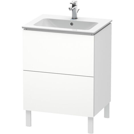 Meuble sous-vasque L-CUBE 620x481x704mm blanc mat