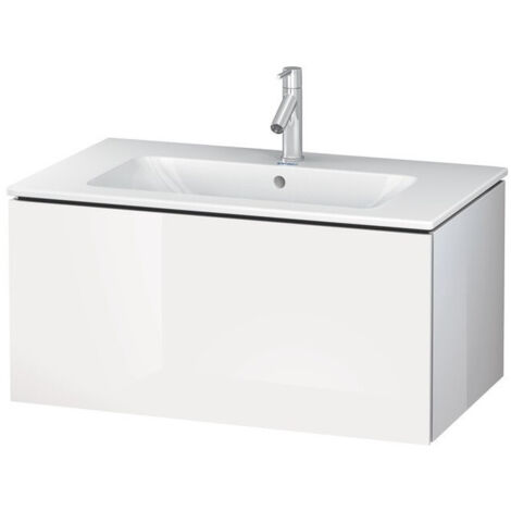 Meuble sous-vasque L-CUBE 820x481x400mm blanc brillant lack