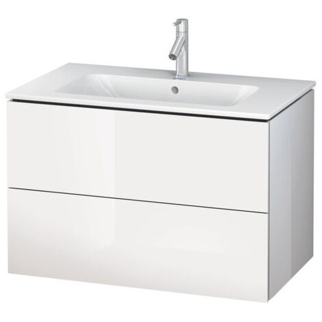 Meuble sous-vasque L-CUBE 820x481x550mm blanc brillant