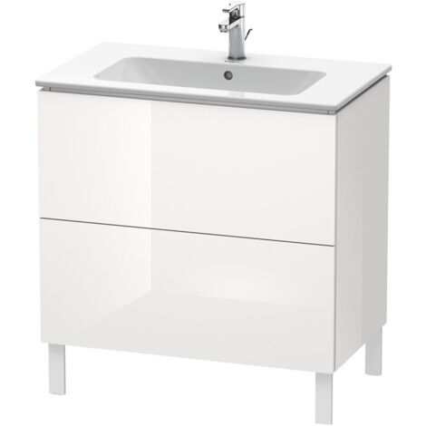 Meuble sous-vasque L-CUBE 820x481x704mm blanc brillant