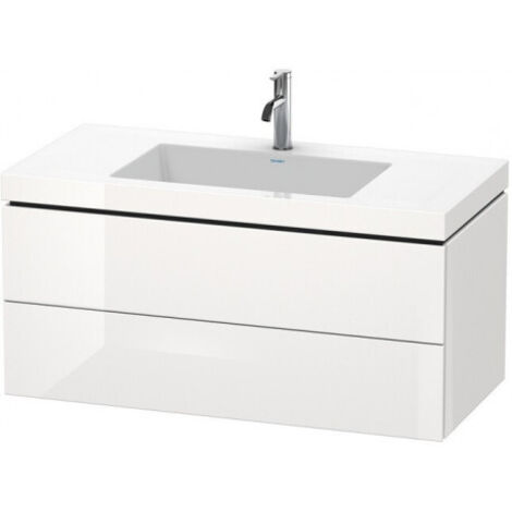 Meuble sous-vasque L-CUBE WT Vero Air 500x1000x480mm sans trou de robinetterie beton