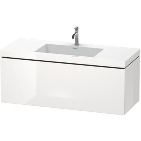 Meuble sous-vasque L-CUBE WT Vero Air 500x1200x480mm sans trou de robinetterie beton