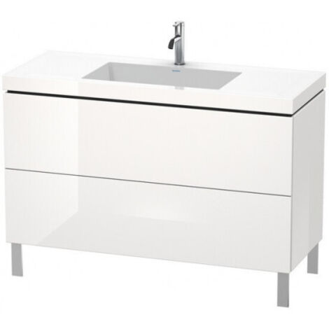 Meuble sous-vasque L-CUBE WT Vero Air 698x1200x480mm sans trou de robinetterie beton