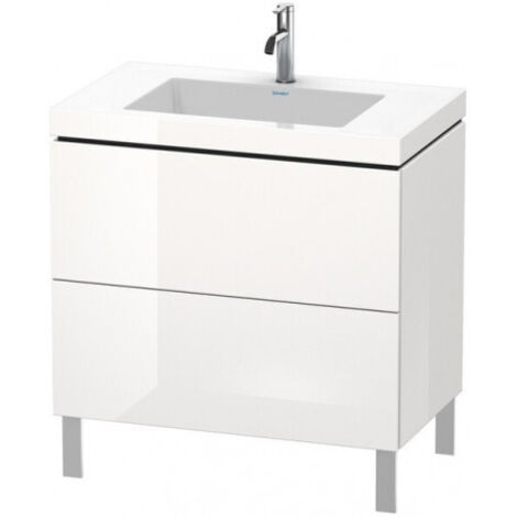 Meuble sous-vasque L-CUBE WT Vero Air 698x800x480mm sans trou de robinetterie beton