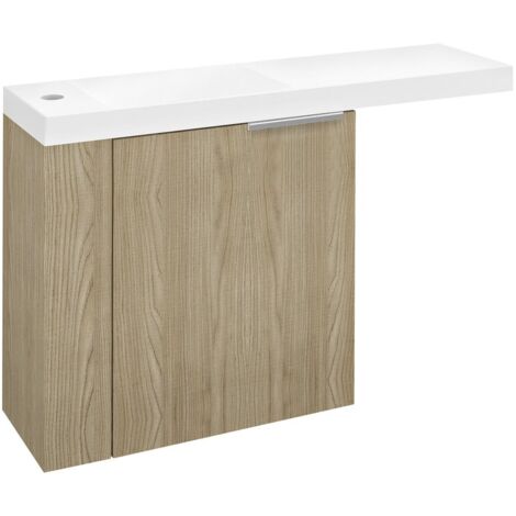 Meuble sous vasque LATUS VI 50x50x22 cm, gauche, orme Bardini