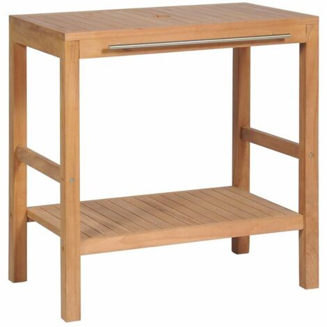 Meuble sous vasque/lavabo - Meuble de Rangement de Salle de bain Placard de Rangement Teck massif 74x45x75 cm vidaXL