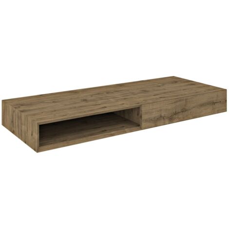 Meuble sous vasque MORIAN 120x14x48cm, chêne, à droite