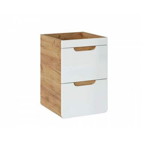 Meuble sous vasque murale - H 59 x L 40 x P 41 cm - Archipel White - Livraison gratuite