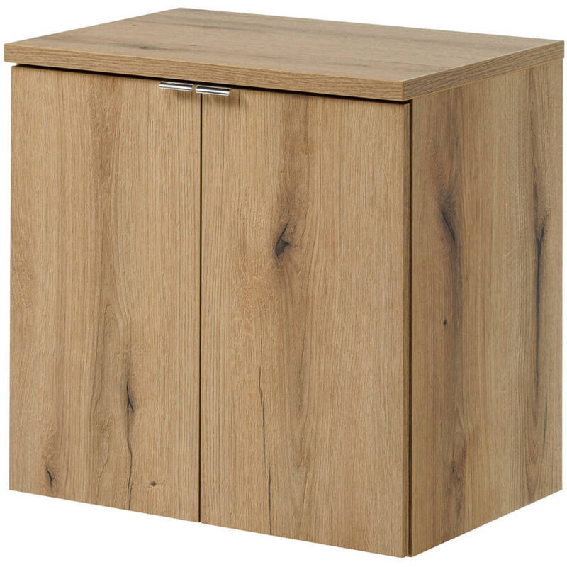 [en.casa] - Meuble sous-vasque newport 60 x 60 x 40 cm effet chêne