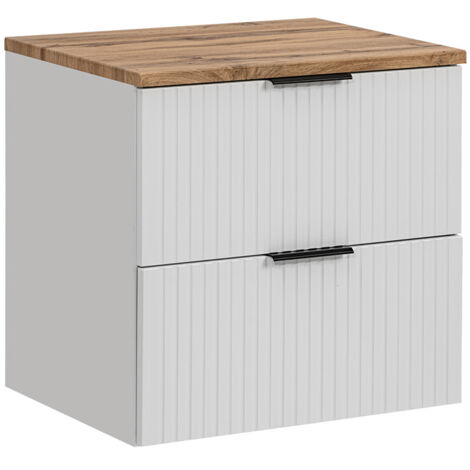 Meuble sous vasque + plateau - 60 cm - Georgia White - Livraison gratuite