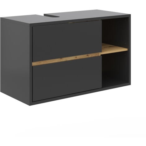 Meuble sous vasque simple Viola, Anthracite, 100 x 60 cm, Vicco