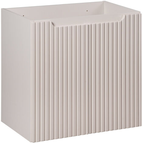 Meuble sous vasque suspendu 2 portes NOVA cachemire 60 cm