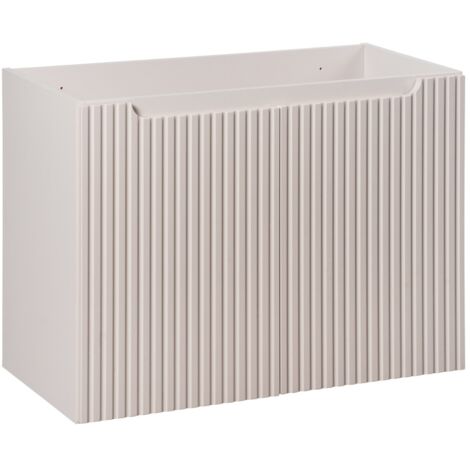 Meuble sous vasque suspendu 2 portes NOVA cachemire 80 cm