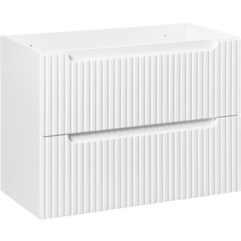 Meuble sous vasque suspendu 2 tiroirs NOVA blanc 80 CM