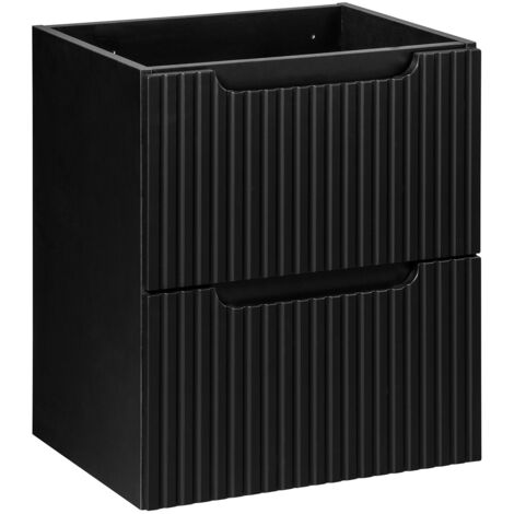 Meuble sous vasque suspendu 2 tiroirs NOVA noir 50 CM