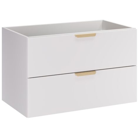 Meuble sous vasque suspendu ASTER blanc 80 cm