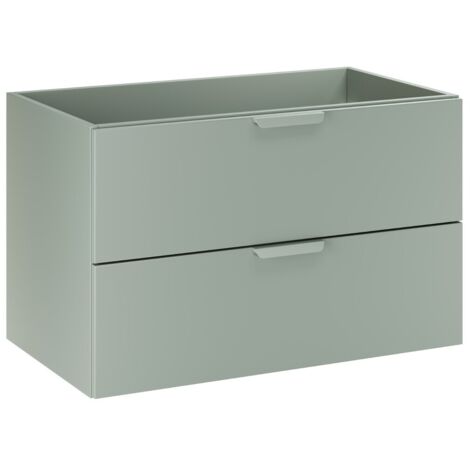 Meuble sous vasque suspendu ASTER vert 80 cm