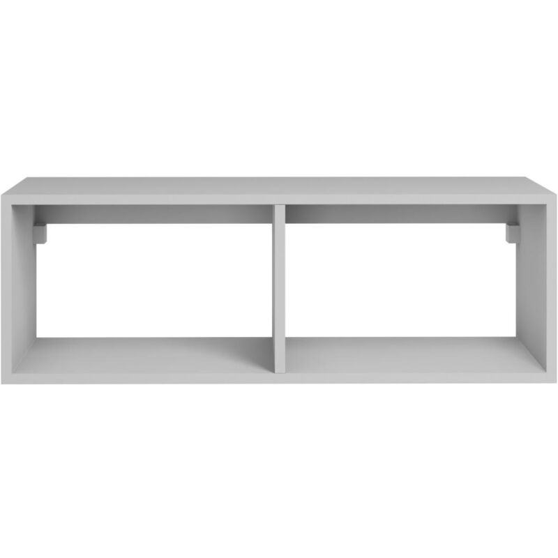 Vente-unique - Meuble sous vasque suspendu avec 2 niches - Coloris blanc - 94 cm - teana
