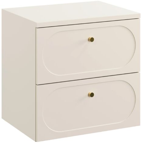 Meuble sous vasque suspendu avec plan DONNA SAND beige 60 cm
