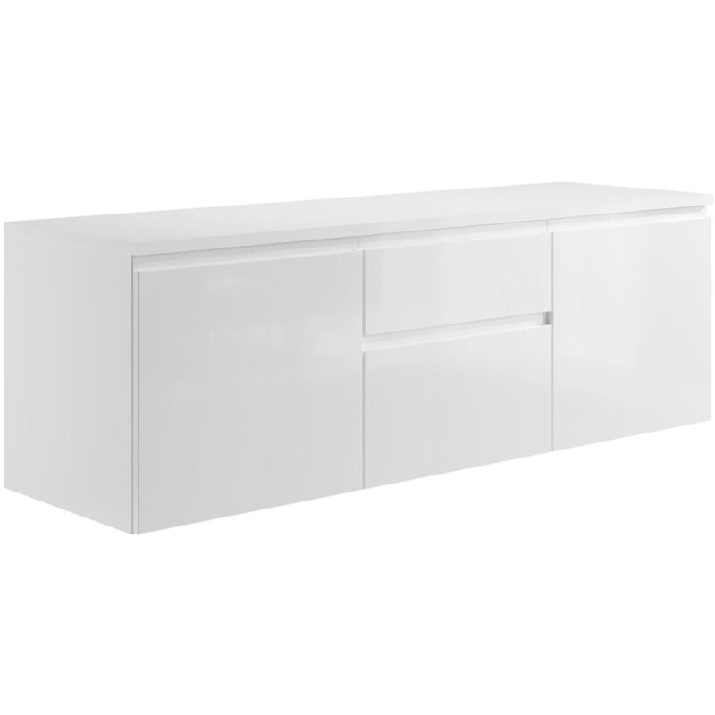 Meuble sous vasque suspendu - Blanc - 150 cm - JIMENA II