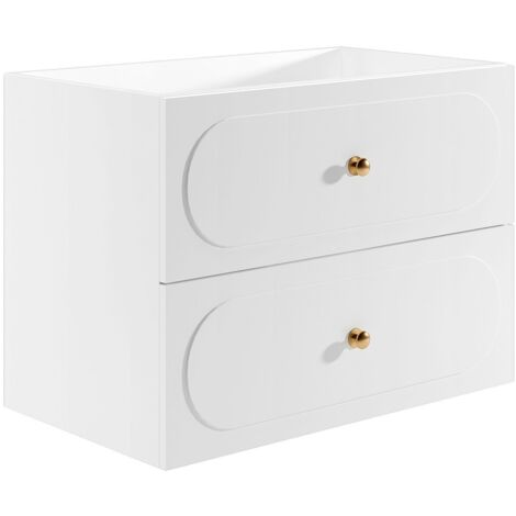 Meuble sous vasque suspendu - Blanc - 80 cm - SATOBAL