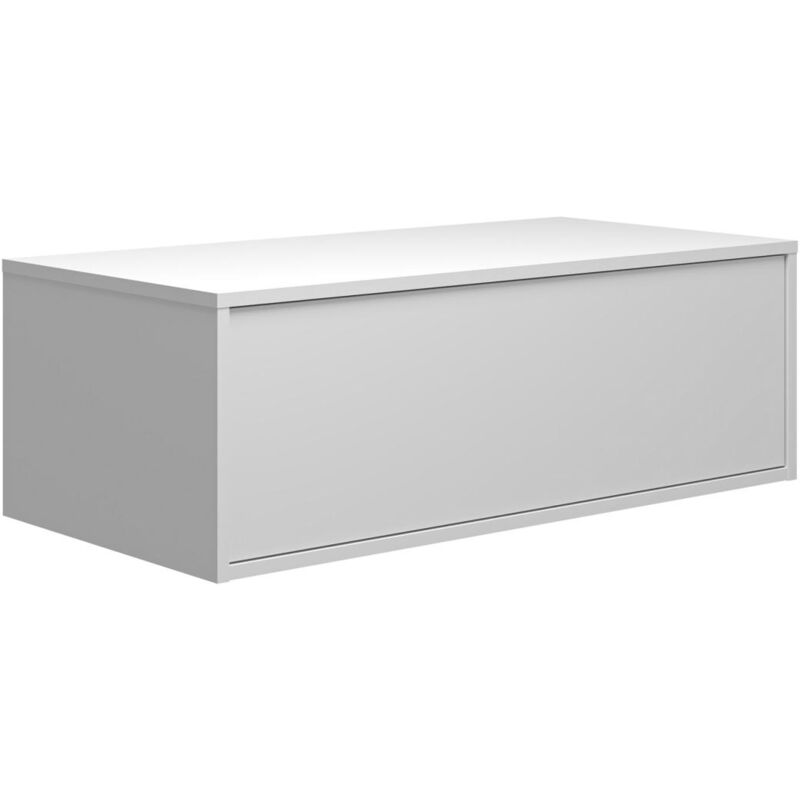 Vente-unique - Meuble sous vasque suspendu - Coloris blanc - 94 cm - teana ii