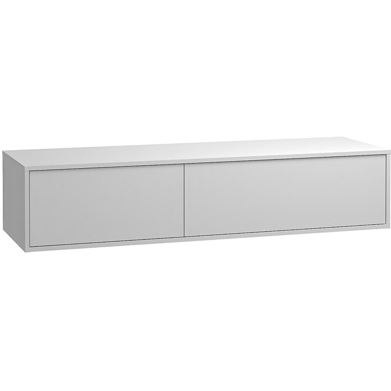 Vente-unique - Meuble sous vasque suspendu - Coloris blanc - L150 cm - isaure ii