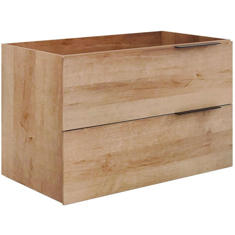 Vente-unique - Meuble sous vasque suspendu - Naturel clair - 80 cm - nisaya