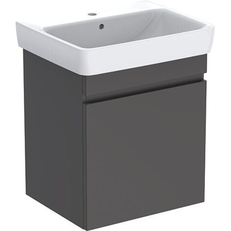 Meuble sous vasque+vasque céramique Geberit Renova Plan 550x616x440 mm lave