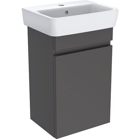 Meuble sous-vasque + vasque en céramique Geberit Plan Renova 450x615x340 mm lava