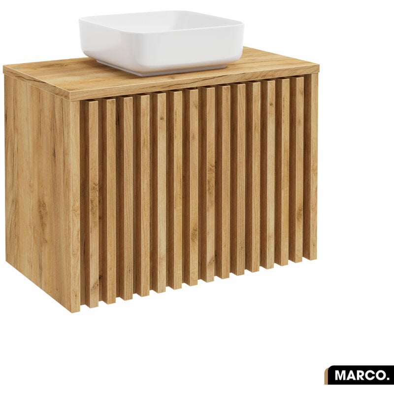 Otitec - Meuble sous vasque - version portes marco oak 80 x 56 x 45 cm