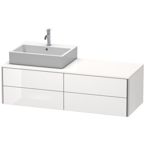 Meuble sous-vasque XSQUARE 400x1400x548m avec éclairage li blanc brillant lack