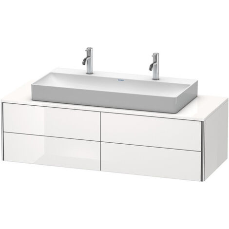 Meuble sous-vasque XSQUARE 400x1400x548mm blanc semi-brillant