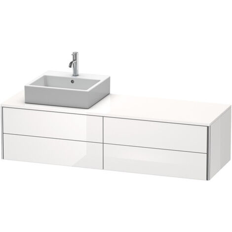 Meuble sous-vasque XSQUARE 400x1600x548m avec éclairage li blanc brillant