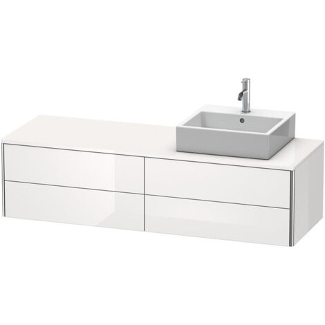Meuble sous-vasque XSQUARE 400x1600x548m avec éclairage re blanc brillant