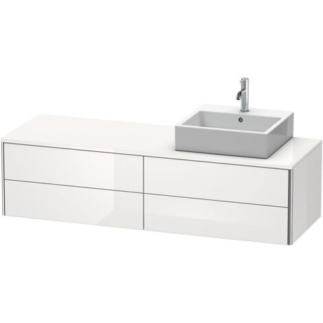 Meuble sous-vasque XSQUARE 400x1600x548m avec éclairage re blanc brillant lack