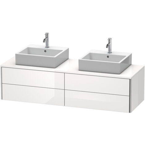 Meuble sous-vasque XSQUARE 400x1600x548mm f 2 bassin blanc brillant